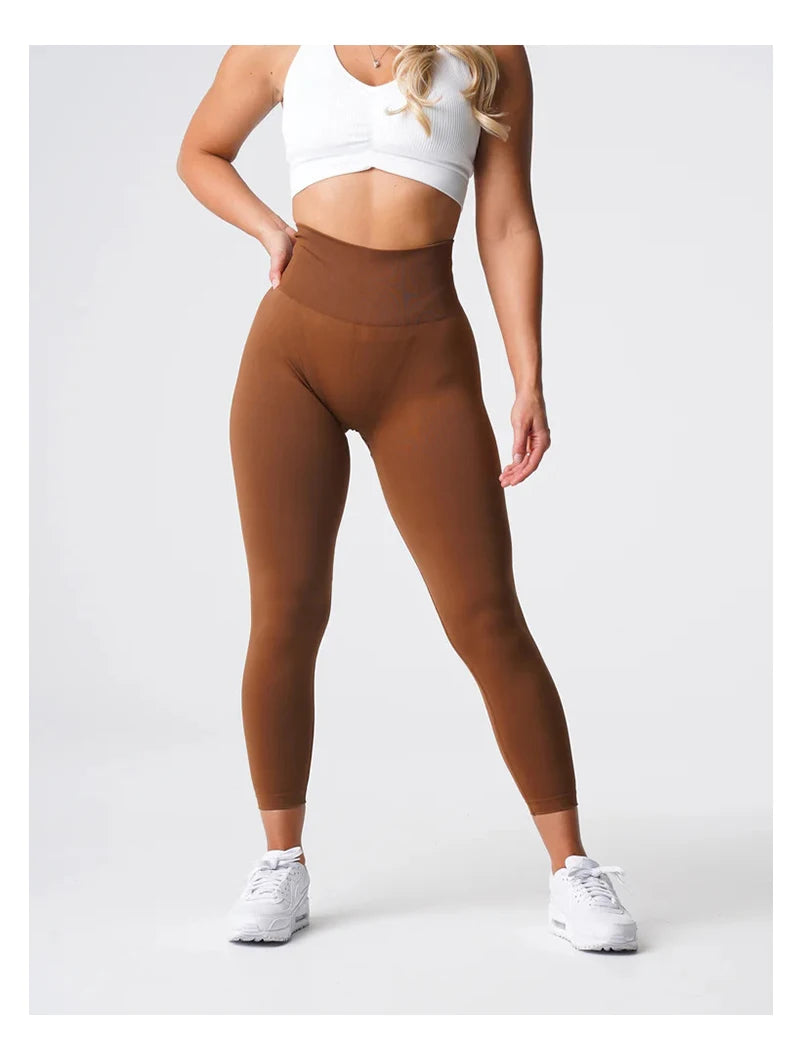 TKITK Solid Leggings Women Seamless Sports Scrunch Bum Tights cycling shark pants Yoga shorts Gym navigation nv Workout wear