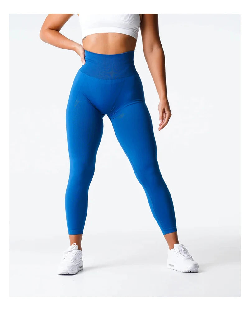 TKITK Solid Leggings Women Seamless Sports Scrunch Bum Tights cycling shark pants Yoga shorts Gym navigation nv Workout wear