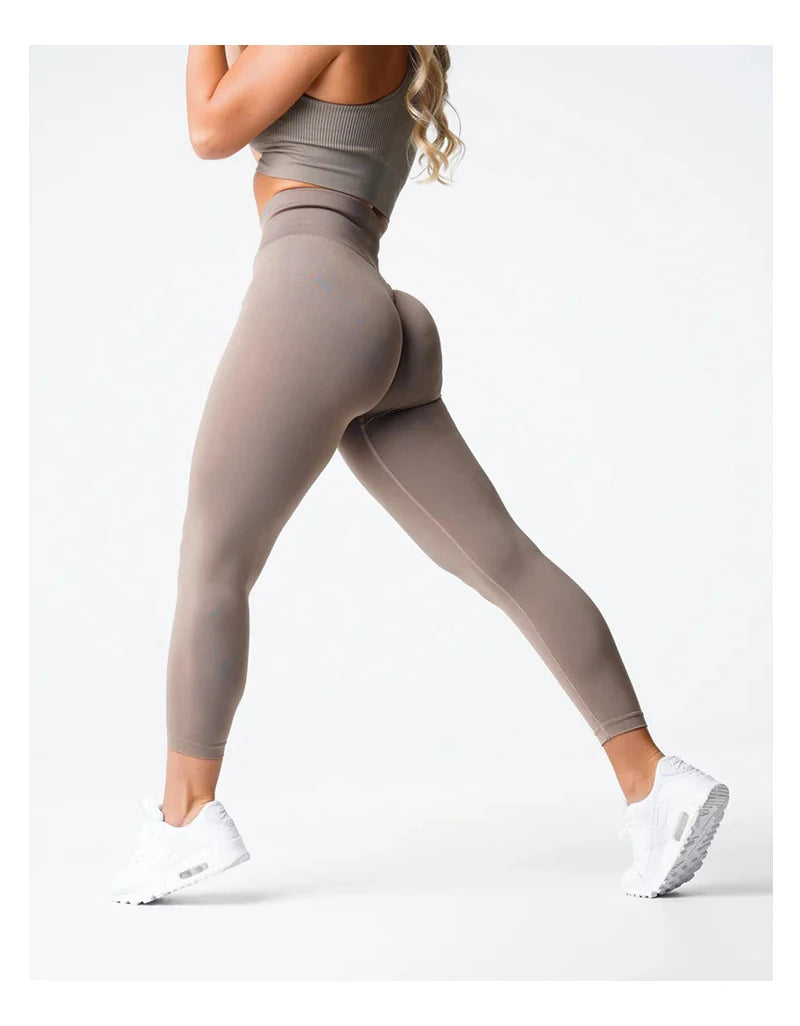 TKITK Solid Leggings Women Seamless Sports Scrunch Bum Tights cycling shark pants Yoga shorts Gym navigation nv Workout wear