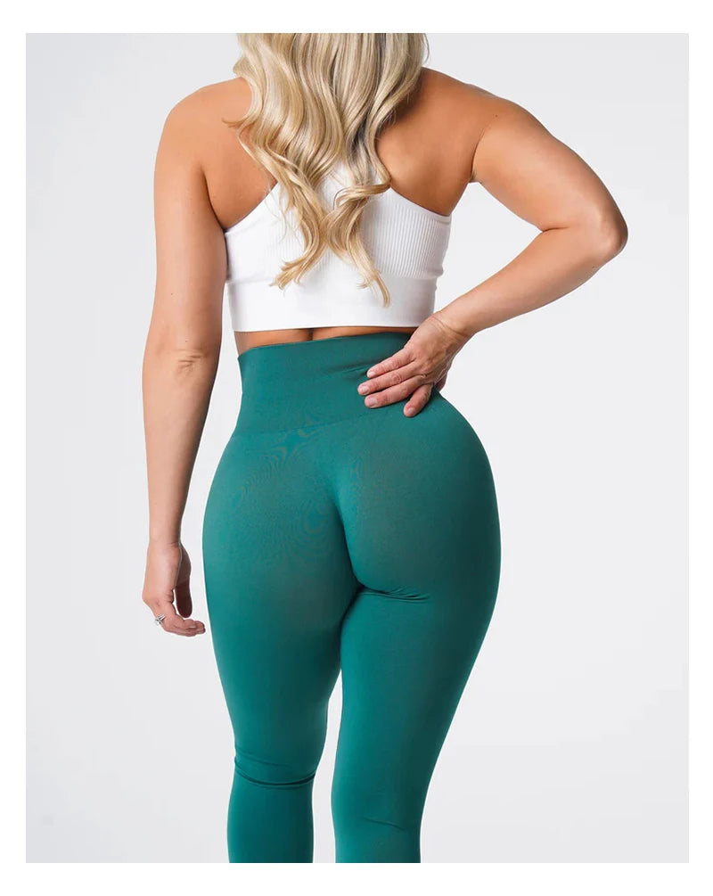 TKITK Solid Leggings Women Seamless Sports Scrunch Bum Tights cycling shark pants Yoga shorts Gym navigation nv Workout wear