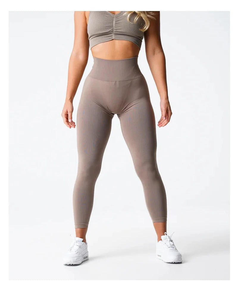 TKITK Solid Leggings Women Seamless Sports Scrunch Bum Tights cycling shark pants Yoga shorts Gym navigation nv Workout wear