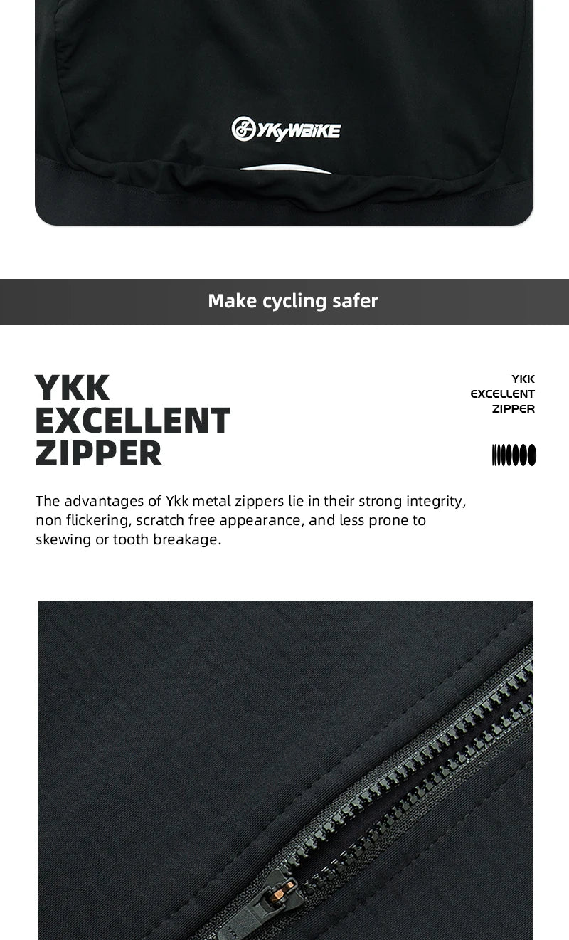 Ykywbike Winter Cycling Jacket 0 Degree Outdoor Warm Fleece Coat Thermal Bike Jacket Mtb Bicycle Jersey Waterproof Windbreaker