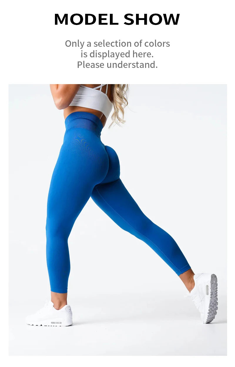 TKITK Solid Leggings Women Seamless Sports Scrunch Bum Tights cycling shark pants Yoga shorts Gym navigation nv Workout wear
