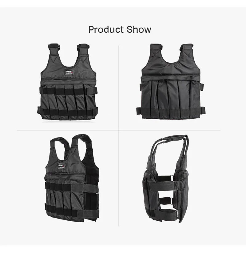 New 20/50 kg Loading Weighted Vest Jacket Load Weight Vest Exercise for Boxing Training Fitness Equipment for Running