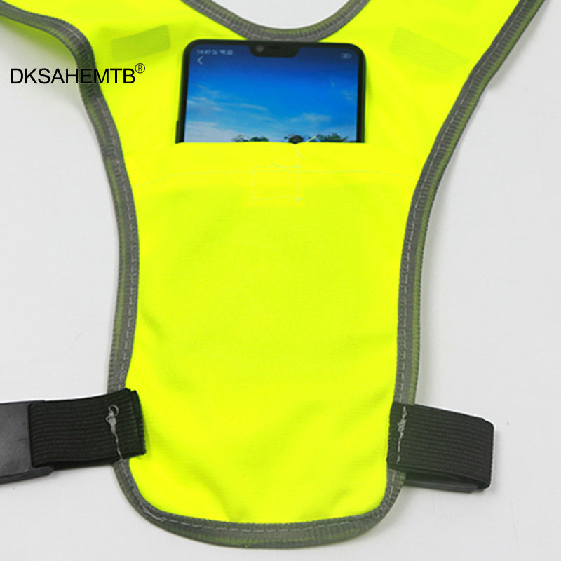 Cycling Reflective Vest High Visibility Safe Jacket for Night Riding Running Jogging Cycling Motorcycle Outdoor Sports Waistcoat