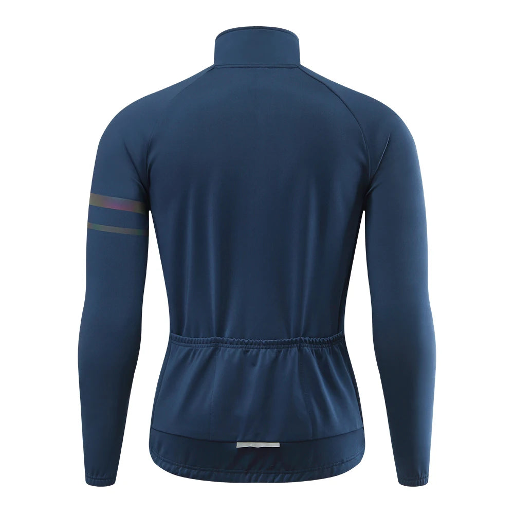 WOSAWE Men'sThermal Winter Cycling Jacket Fleece Lining Long Sleeve Jersey Windproof Running Riding Ciclismo Cycling Clothing