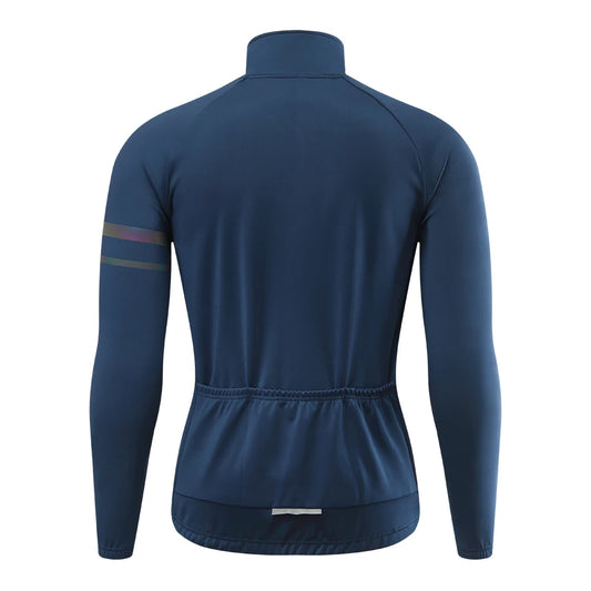 WOSAWE Men'sThermal Winter Cycling Jacket Fleece Lining Long Sleeve Jersey Windproof Running Riding Ciclismo Cycling Clothing