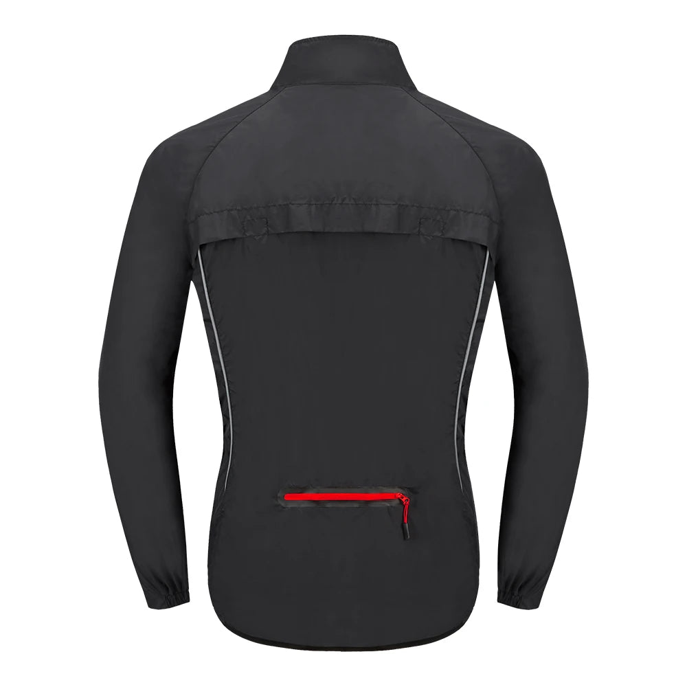 WOSAWE Men's Windbreaker Cycling Jacket Reflective Windproof Waterproof Mountain Bike MTB Jacket Running Riding Bicycle Jerseys