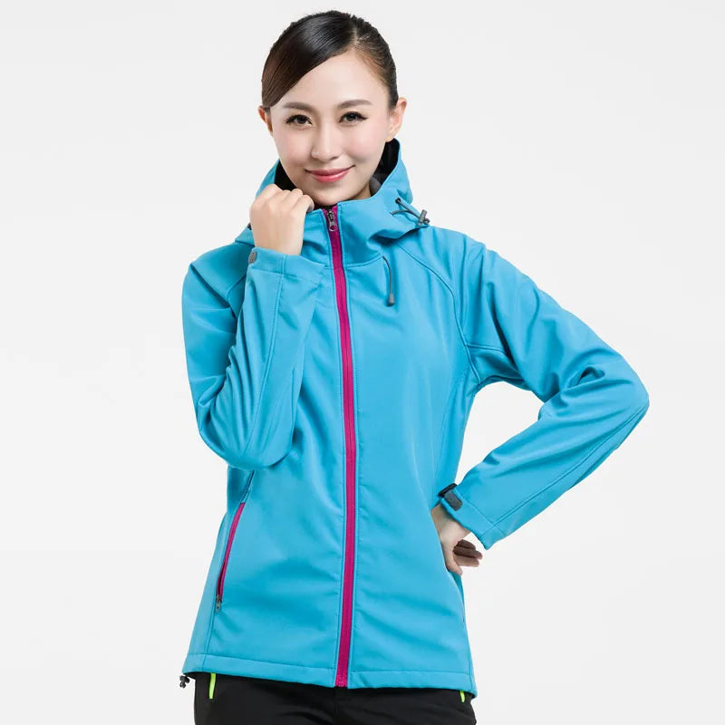 NUONEKO Men Women Softshell Hiking Jackets Waterproof Camping Trekking Windbreaker Hooded Rain Coats Skiing Sport Jacket JM10