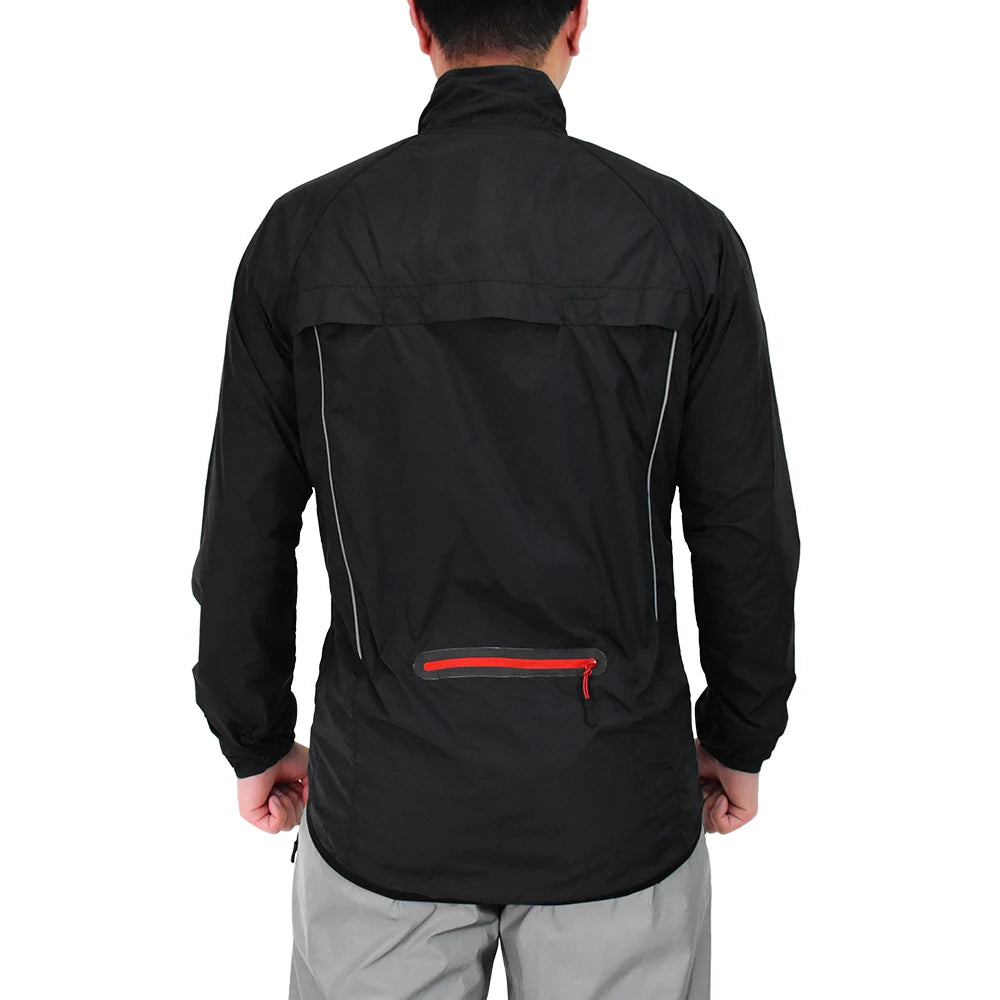WOSAWE Men's Windbreaker Cycling Jacket Reflective Windproof Waterproof Mountain Bike MTB Jacket Running Riding Bicycle Jerseys