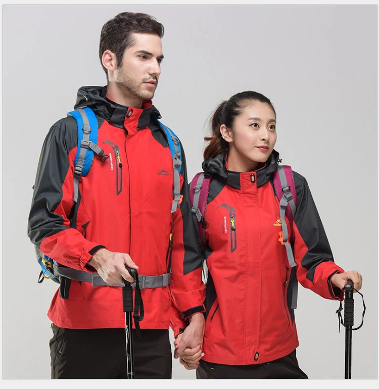 TRVLWEGO Women Camping Jacket Hiking Autumn Hooded Windbreaker Waterproof Climbing Trekking Travel Outdoor Sports Cycling Coats
