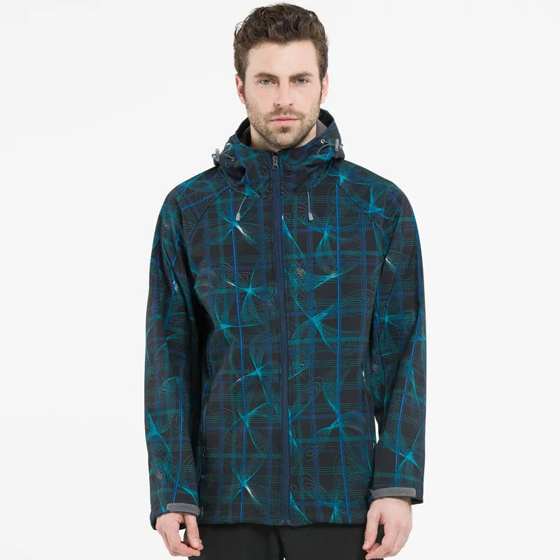 NUONEKO Men Women Softshell Hiking Jackets Waterproof Camping Trekking Windbreaker Hooded Rain Coats Skiing Sport Jacket JM10