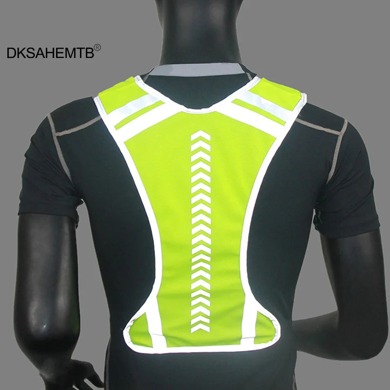 Cycling Reflective Vest High Visibility Safe Jacket for Night Riding Running Jogging Cycling Motorcycle Outdoor Sports Waistcoat