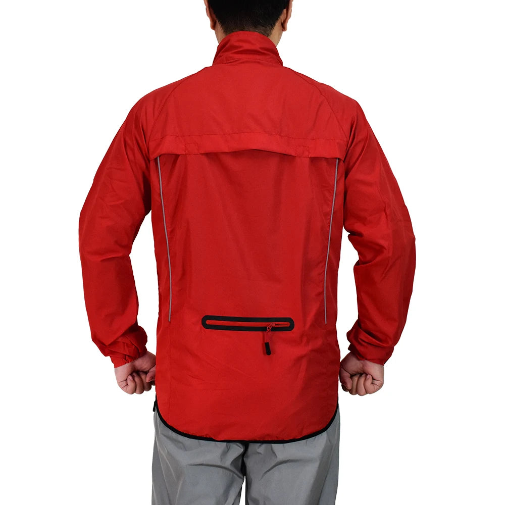WOSAWE Men's Windbreaker Cycling Jacket Reflective Windproof Waterproof Mountain Bike MTB Jacket Running Riding Bicycle Jerseys