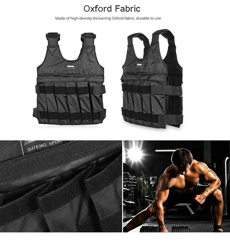 New 20/50 kg Loading Weighted Vest Jacket Load Weight Vest Exercise for Boxing Training Fitness Equipment for Running
