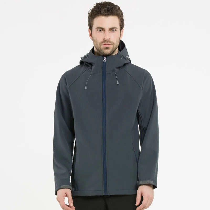 NUONEKO Men Women Softshell Hiking Jackets Waterproof Camping Trekking Windbreaker Hooded Rain Coats Skiing Sport Jacket JM10