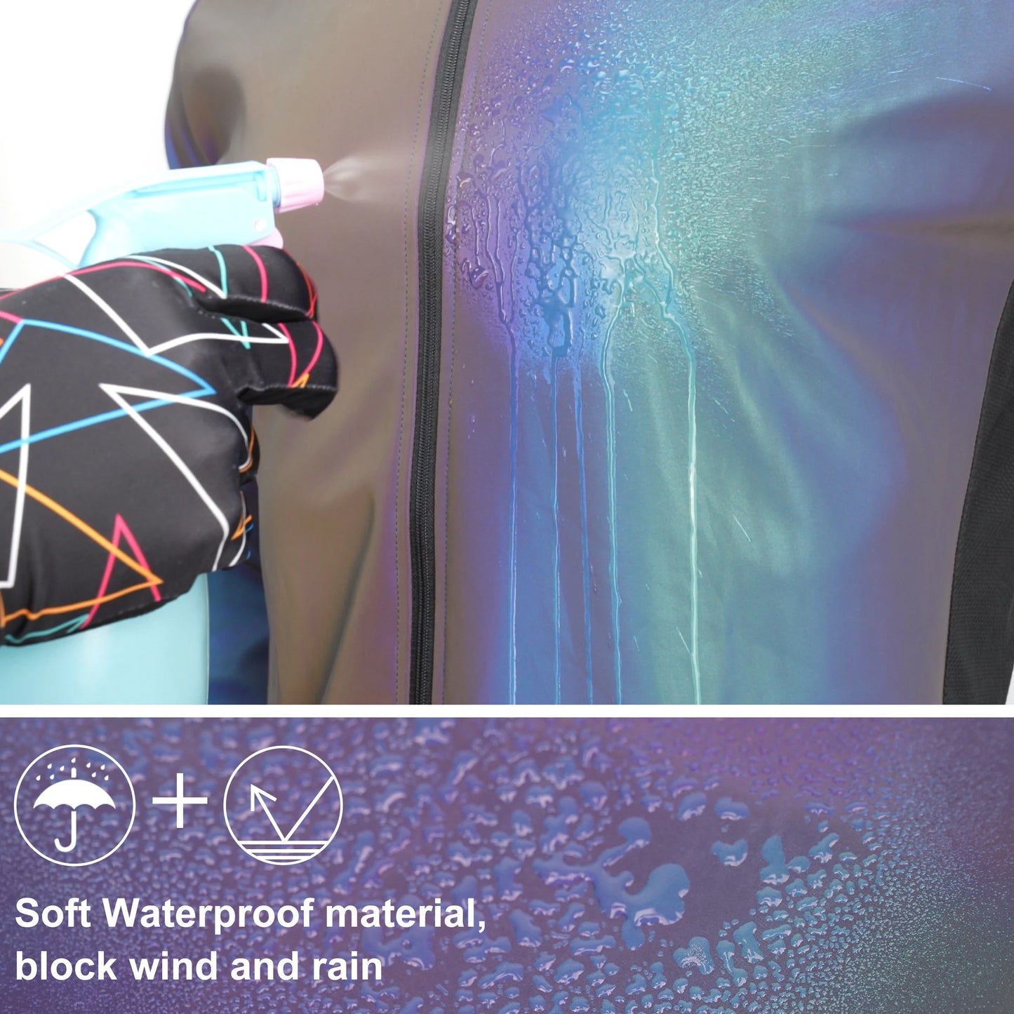 DAREVIE Cycling Jacket Winter Rainbow Reflective PRO Level Cycling Windbreak Men Windproof Waterproof Cycling Jacket Man Women