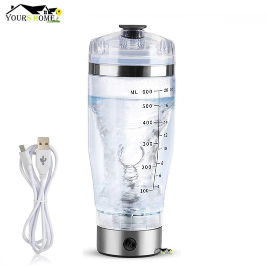 600ml Electric Cocktail Boston Shaker USB Automatic Protein Shaker Portable Movement Mixing Mixer Vortex Tornado My Water Bottle