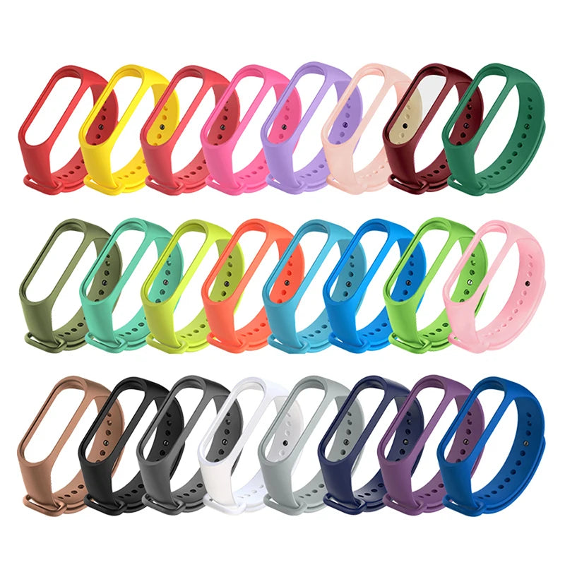 Silicone strap for Xiaomi Mi Band 7 bracelet wrist Miband 5 6 NFC Replacement pulsera Sport correa mi band 7 6 3 4 5 Watchband