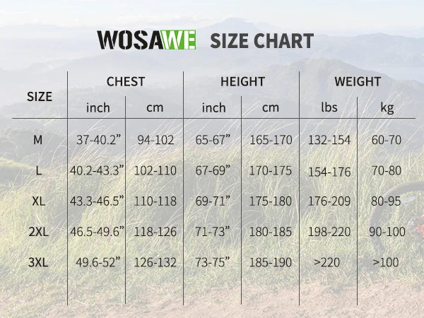 WOSAWE Men's Cycling Windbreaker Ultralight Reflective Windproof Jacket Men MTB Road Bike Wind Coat Long Sleeve Bicycle Clothing
