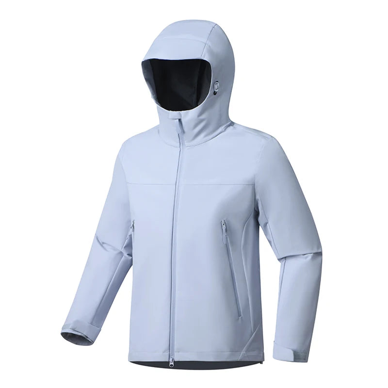 EUMERGX Men's Women's Waterproof Jacket Hiking Trekking Windbreaker Unisex Outdoor Sporty Rain Coat Windproof Climbing Clothes