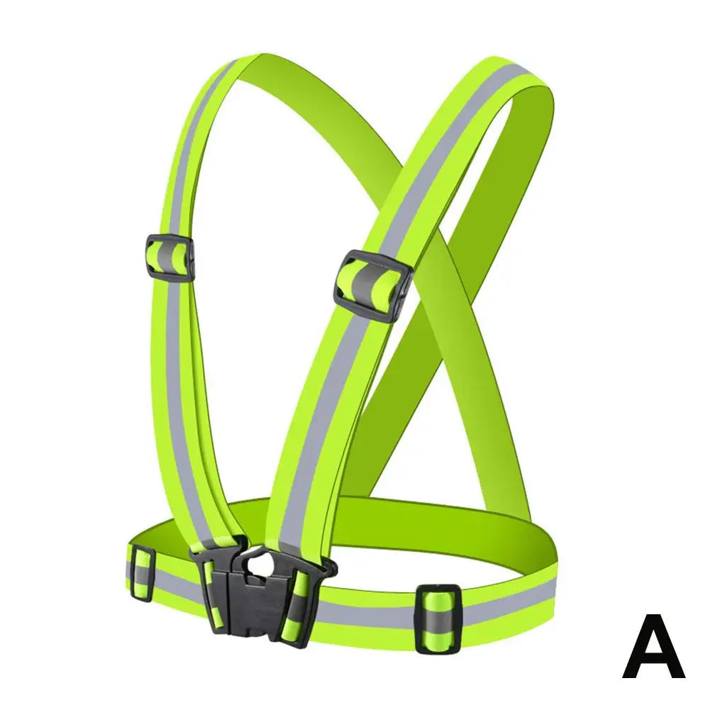Reflective Safety Vests Lightweight Adjustable Elastic Vest Jacket Hi Vis Reflective Strips for Traffic Control Running Cycling