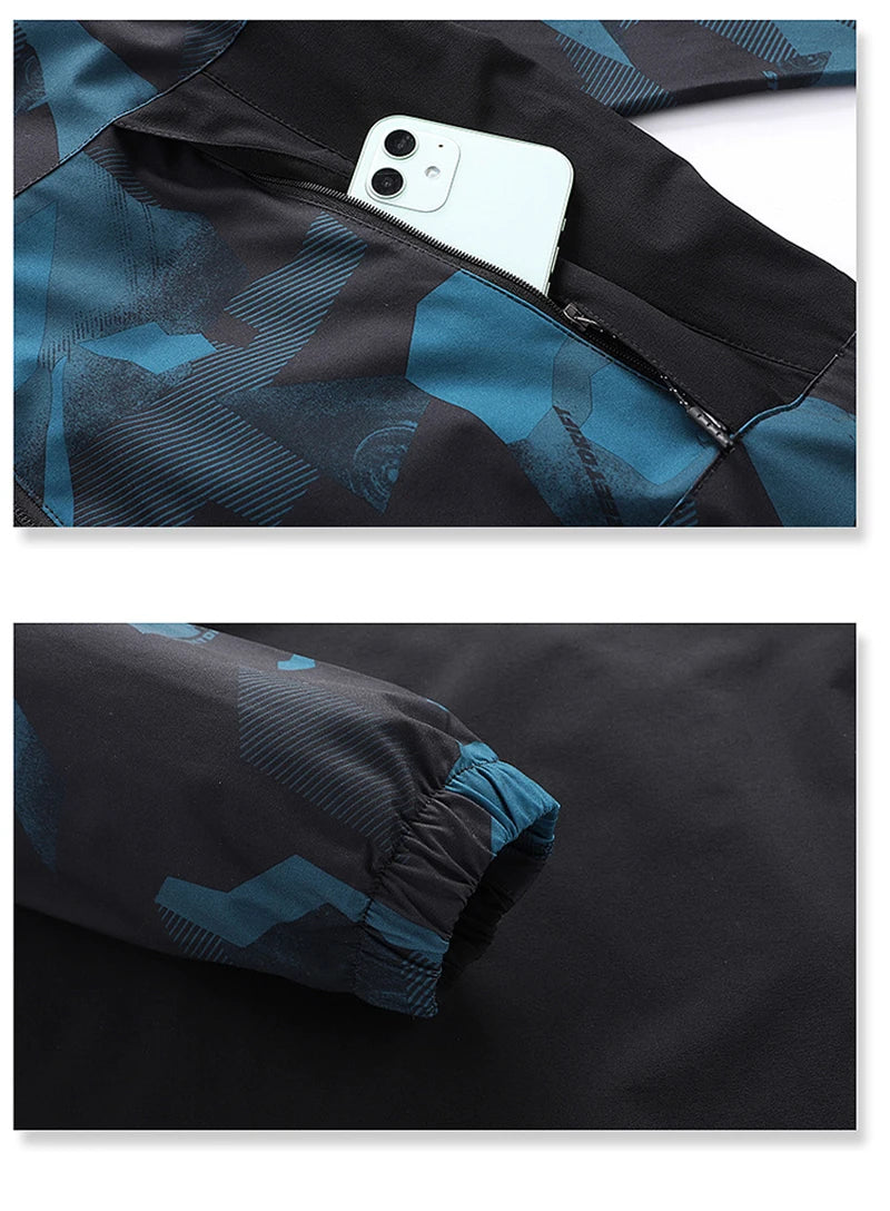 New Summer Men Hooded Jackets Anti-UV Hooded Trekking Jogging Long Sleeve Windbreaker Wear-resistant Mountain Coat Jacket Hombre