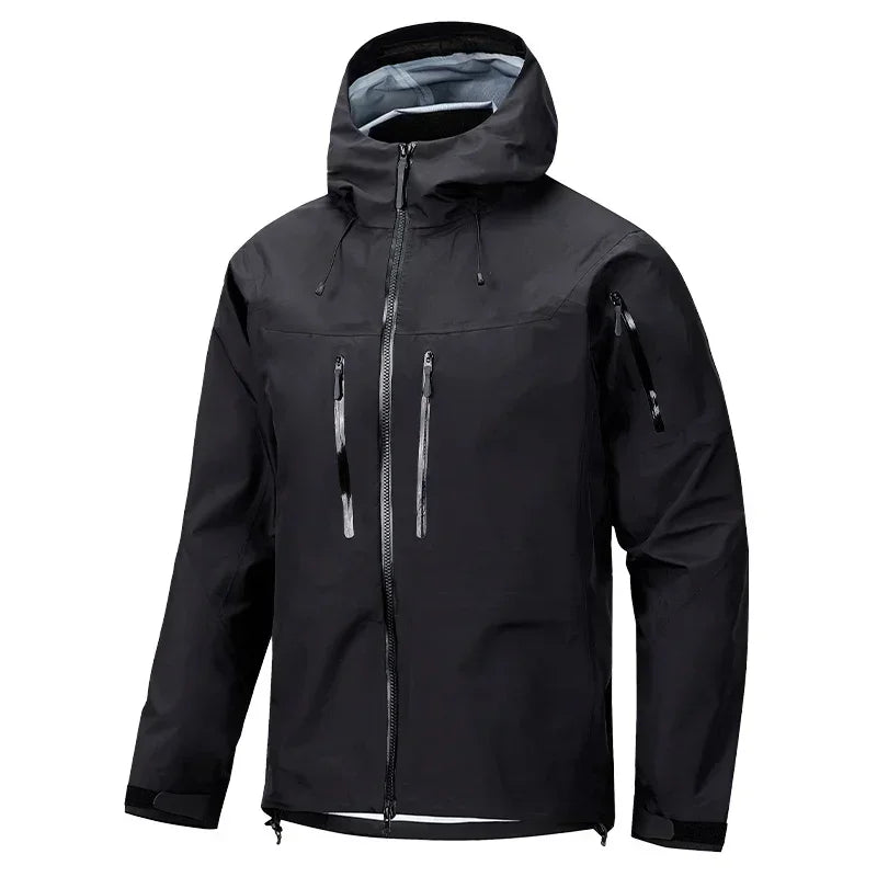 Jacket Men's Sports Casual Soft-shell Zipper Pocket Water Repellent Windbreaker New Autumn Functional Camping Hooded Raincoat