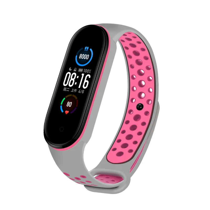 Breathable Strap For Xiaomi Mi Band 3 4 5 6 7 Smart Watch Wrist M3 M4 Bracelet For Xiaomi MiBand 7 6 5 Miband Strap Replacement