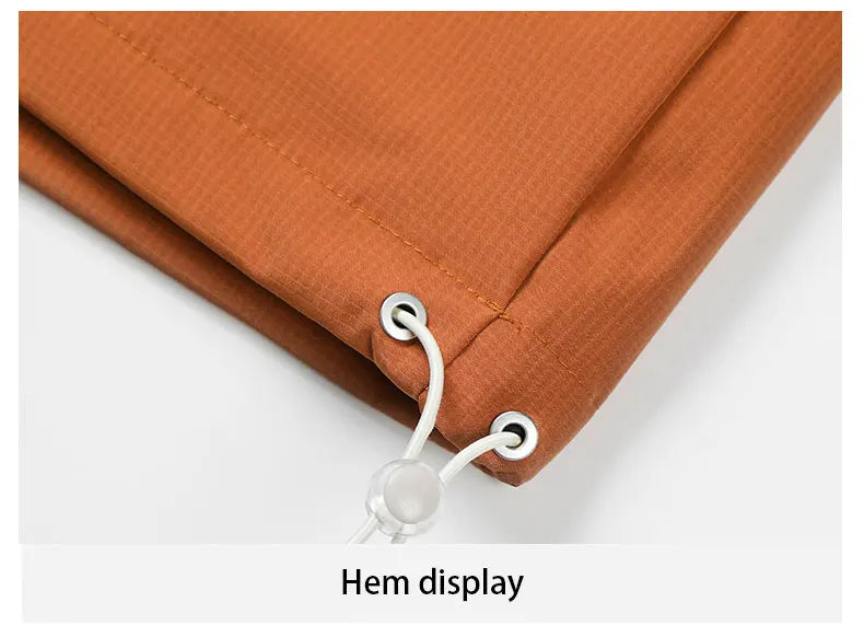 New Men Spring Autumn Waterproof Casual Versatile Top Japanese Korean Streetwear Fashion Loose Pullover Half Zip Hooded Jacket