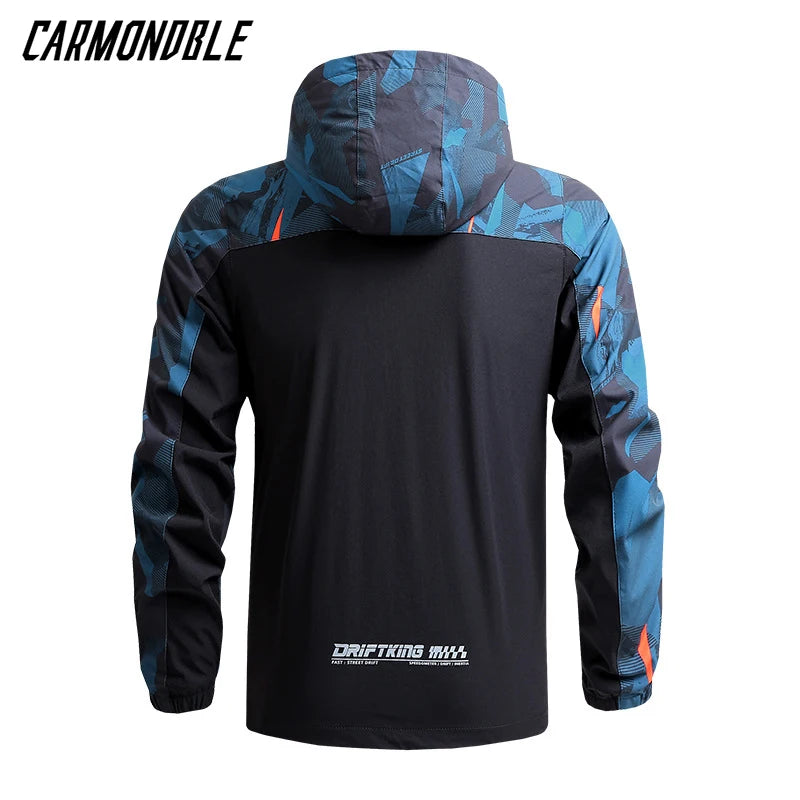 New Summer Men Hooded Jackets Anti-UV Hooded Trekking Jogging Long Sleeve Windbreaker Wear-resistant Mountain Coat Jacket Hombre