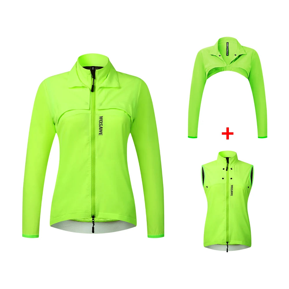 WOSAWE Windproof & Waterproof Reflective Cycling Jacket