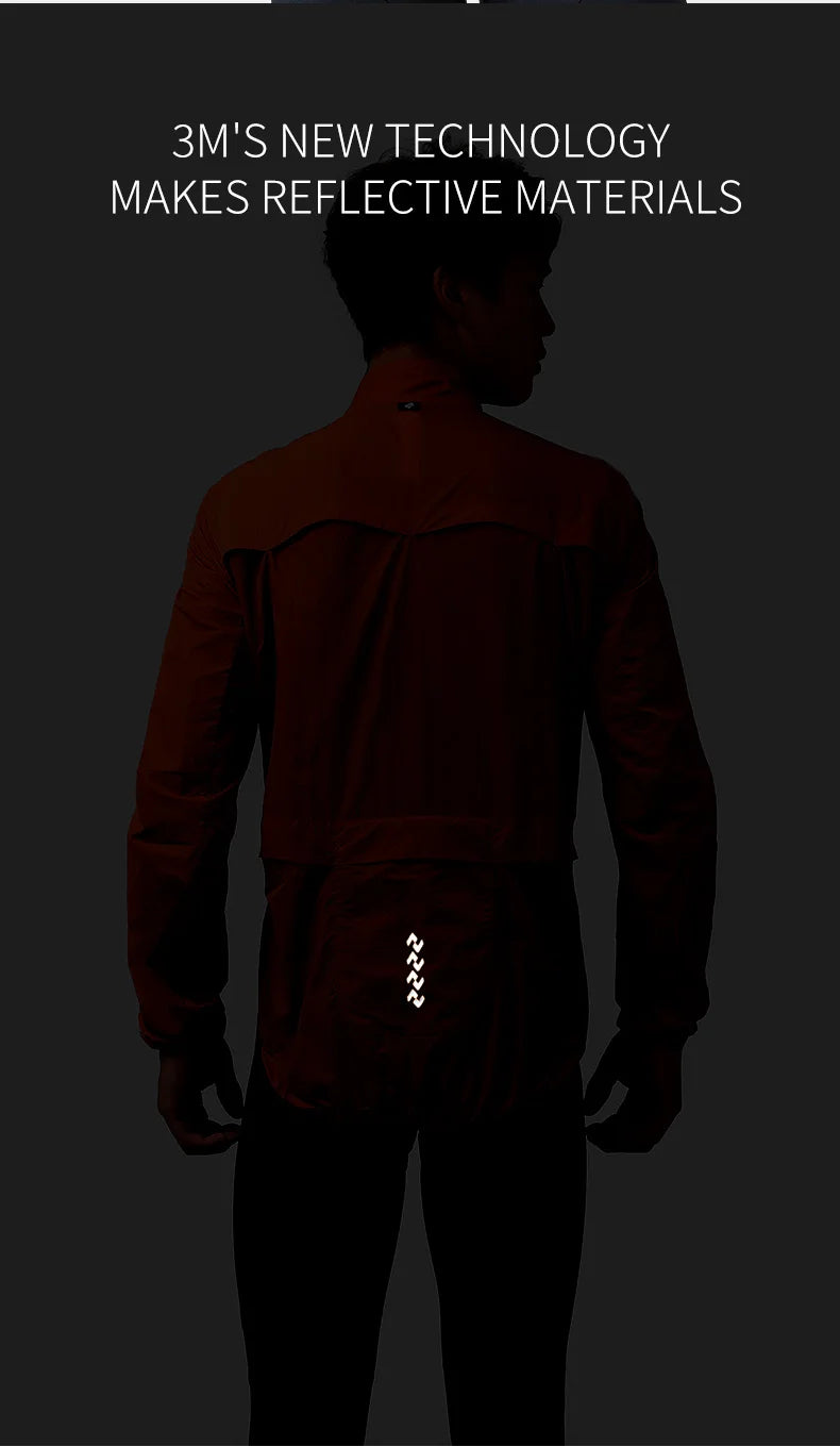 Lameda Men's Cycling Jacket Lightweight Men's Windbreaker Long Sleeved With 3 Pockets Bicycle Coat Clothes