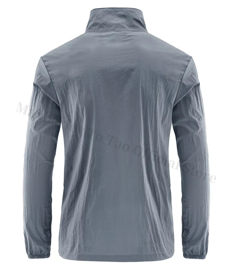 Men's Summer Skin Quick Dry Hiking Jacket Waterproof Sun UV Protection Coats Men Outdoor Sports Fishing Camping Running Jacket
