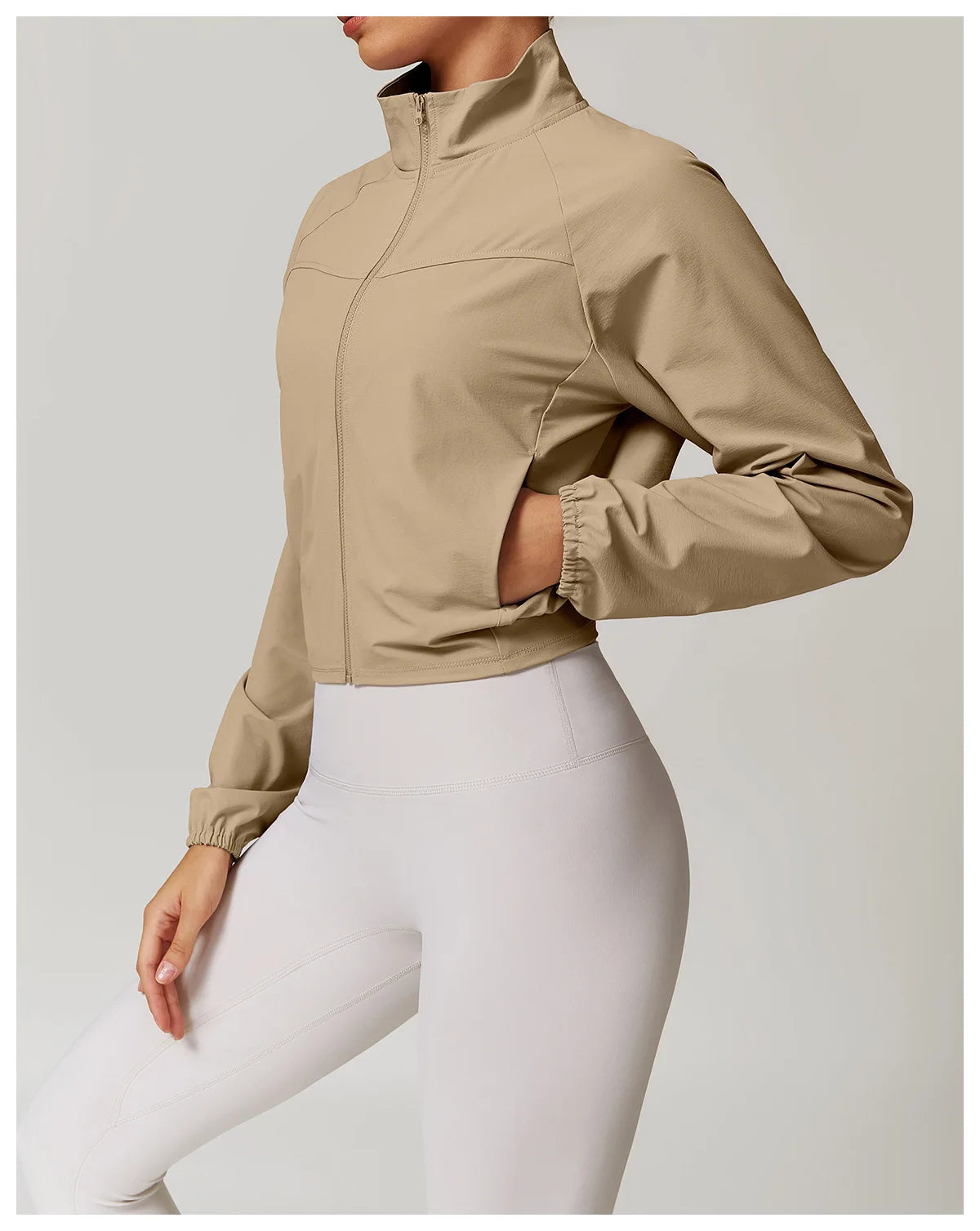 Women's Jacket Long Sleeved Outdoor Fitness Coat Yoga Crop Tops Gym Clothes Sports Tops Jacket Yoga Shirt Workout Sweatshirts