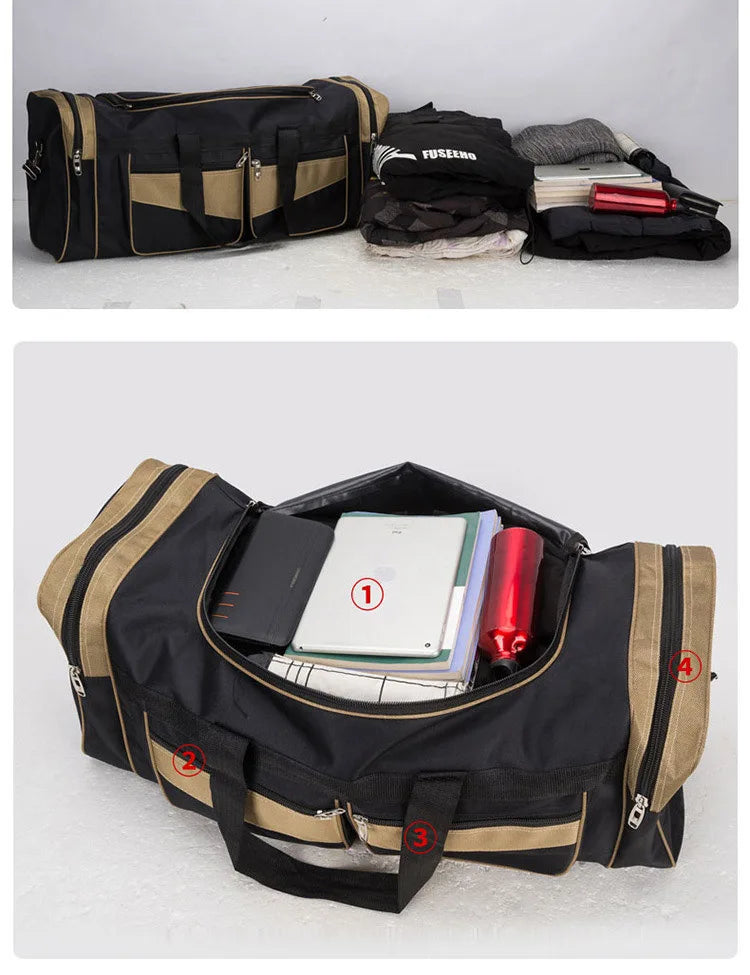 Luggage Travel Bag Gym Fitness Handbags for Women Men Outdoor Sports Shoulder Large Storage Duffel Training Long Distance Bag