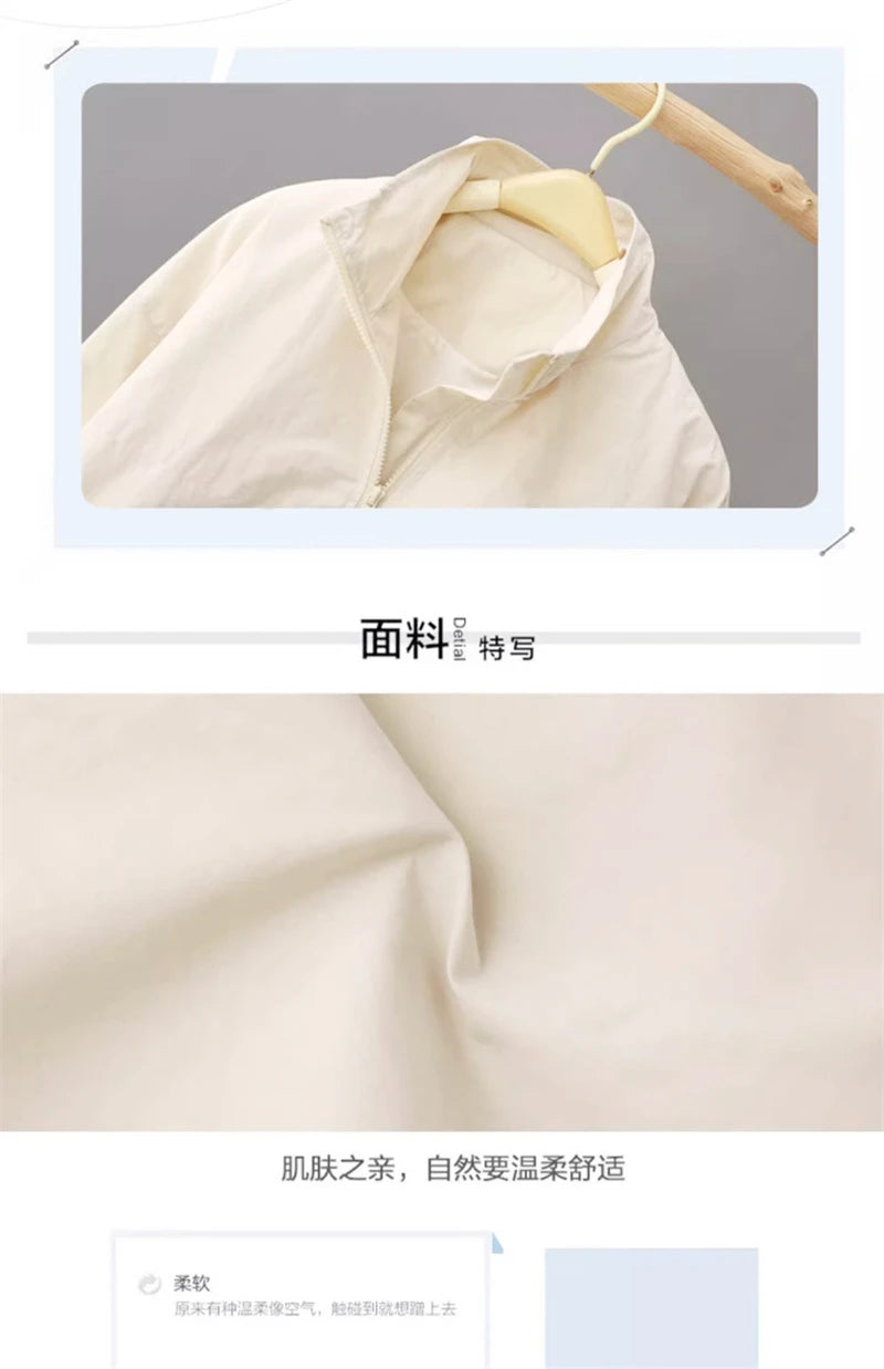 Spring Autumn Thin Cardigan Jacket Women's 2025 Jackets Zipper Long Sleeve Simple Fashionable Solid High-necked Female Coat Tops