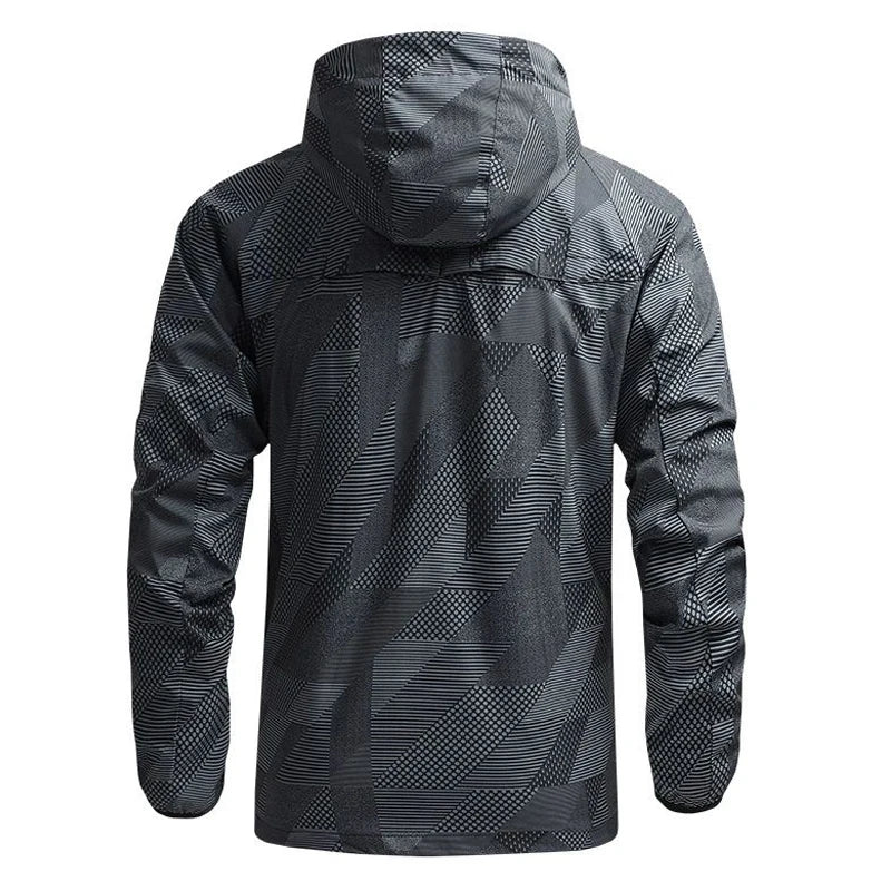 New Summer Men Hooded Jackets Anti-UV Hooded Trekking Jogging Long Sleeve Windbreaker Wear-resistant Mountain Coat Jacket Hombre