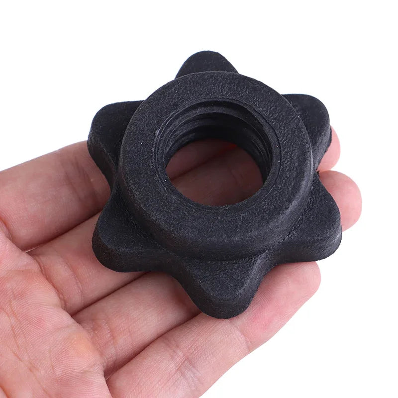 3 Pc Dumbbell Hex Nut Dumbbell Rod Nut Spinlock Collars for Barbells Bars Training Sports Gym Equipment Accessories