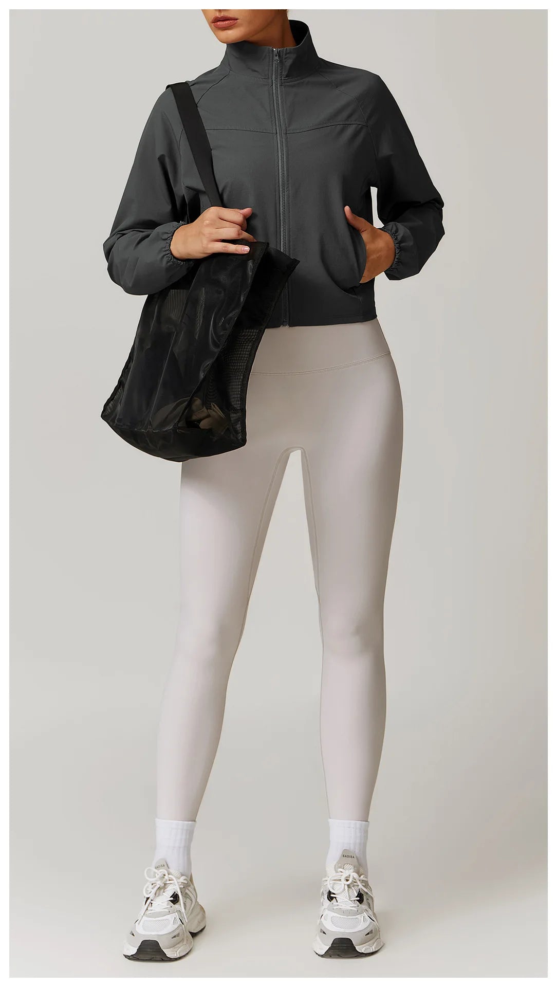 Women's Jacket Long Sleeved Outdoor Fitness Coat Yoga Crop Tops Gym Clothes Sports Tops Jacket Yoga Shirt Workout Sweatshirts