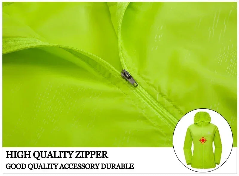 X-TIGER Skin Hiking Jacket Men Women Waterproof Quick Dry Camping Windbreaker Trekking Fishing Rain Coat Outdoor Anti UV Clothes