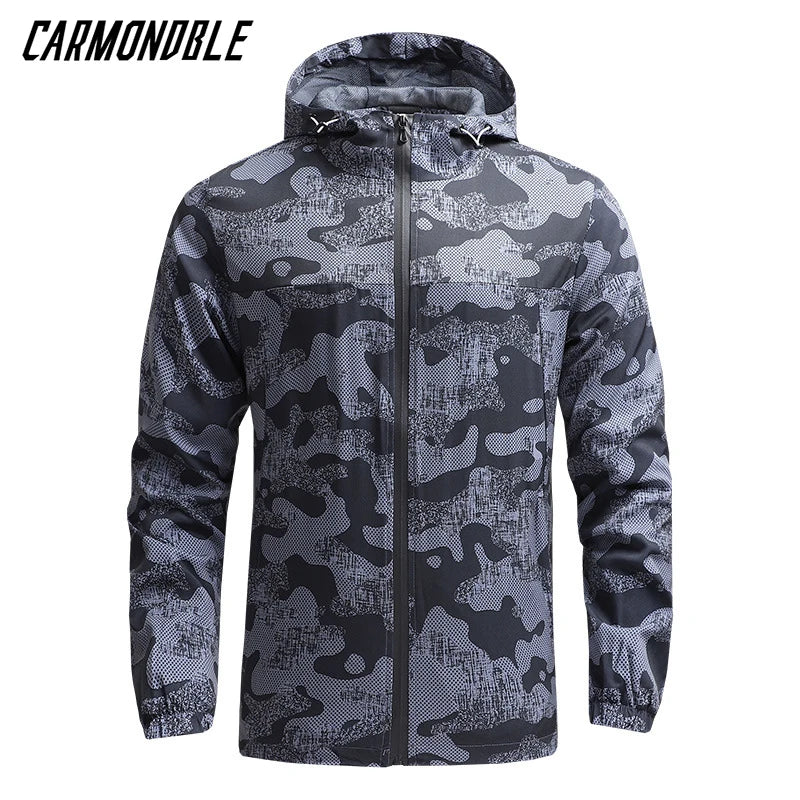 New Summer Men Hooded Jackets Anti-UV Hooded Trekking Jogging Long Sleeve Windbreaker Wear-resistant Mountain Coat Jacket Hombre