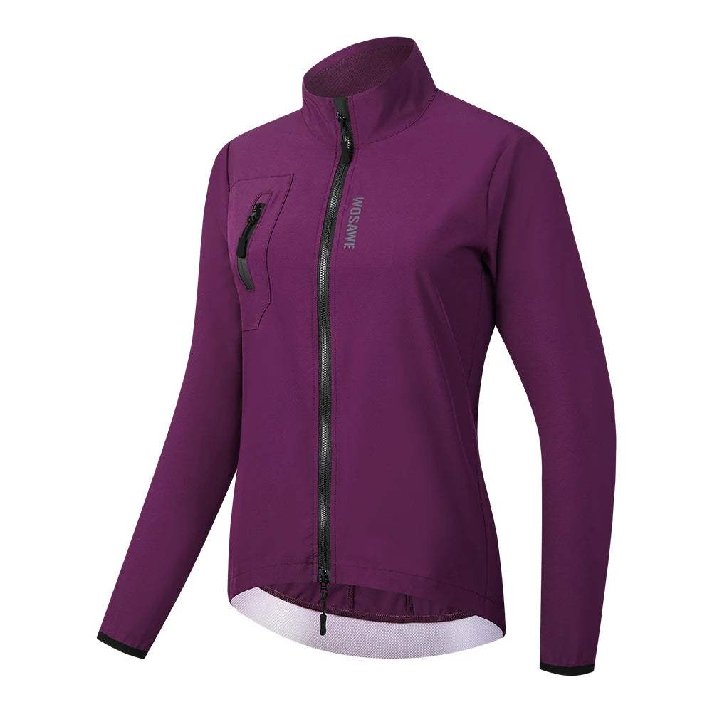 WOSAWE Cycling Jacket Women Windbreaker Vest Sleeveless Jackets Mountain Bike MTB Clothes Bicycle Jacket Windproof Ciclismo