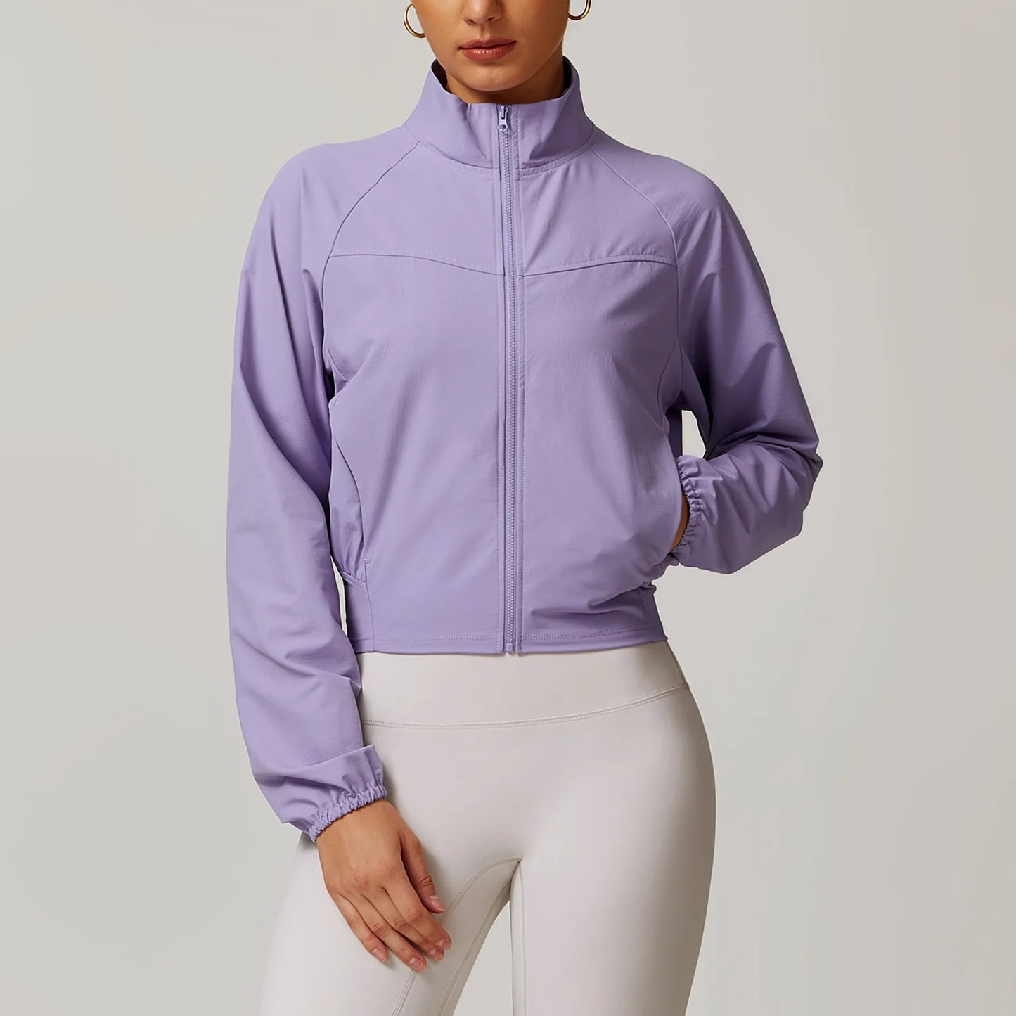 Women's Jacket Long Sleeved Outdoor Fitness Coat Yoga Crop Tops Gym Clothes Sports Tops Jacket Yoga Shirt Workout Sweatshirts