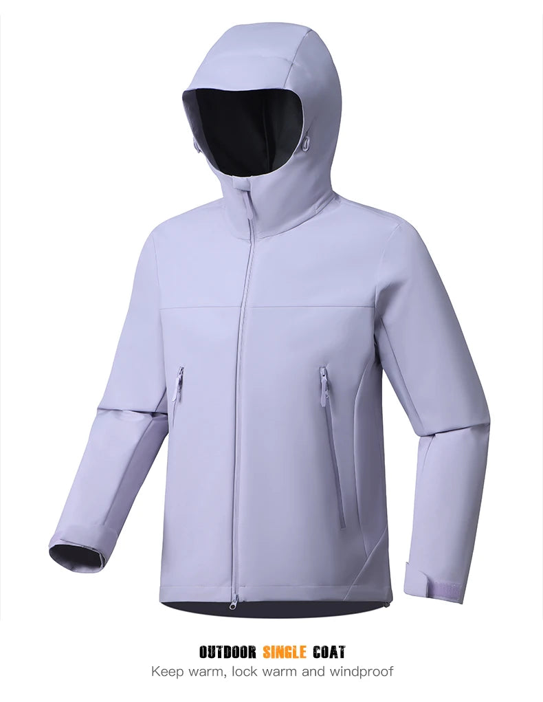 EUMERGX Men's Women's Waterproof Jacket Hiking Trekking Windbreaker Unisex Outdoor Sporty Rain Coat Windproof Climbing Clothes