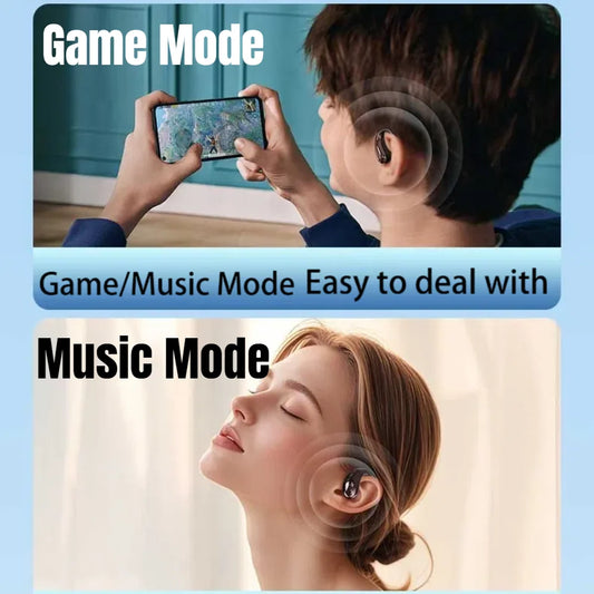 Bluetooth 6.0 OWS Earphone Sport Wireless Headphone HD Call Earbud 30dB ENC Noise Cancelling 40H Playtime for Gym Running Gaming