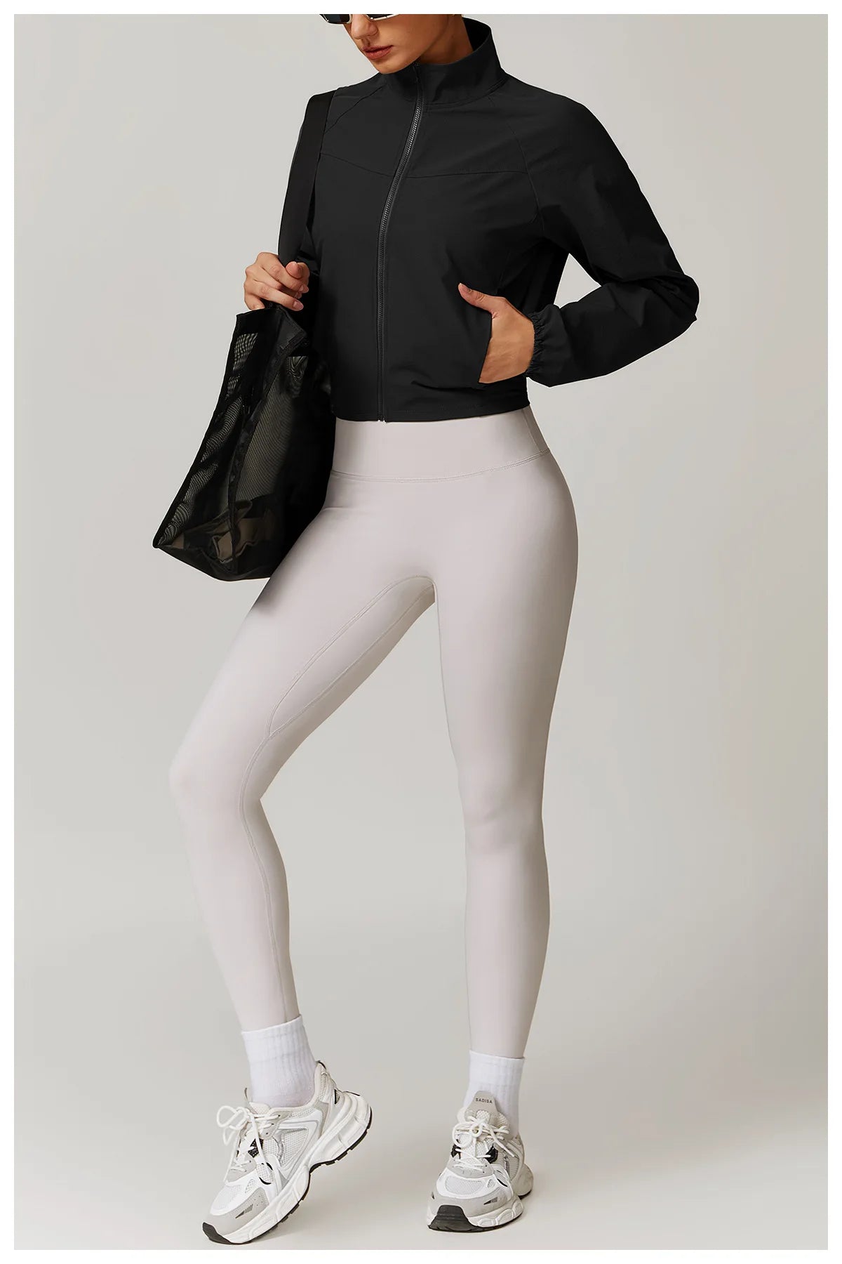 Women's Jacket Long Sleeved Outdoor Fitness Coat Yoga Crop Tops Gym Clothes Sports Tops Jacket Yoga Shirt Workout Sweatshirts