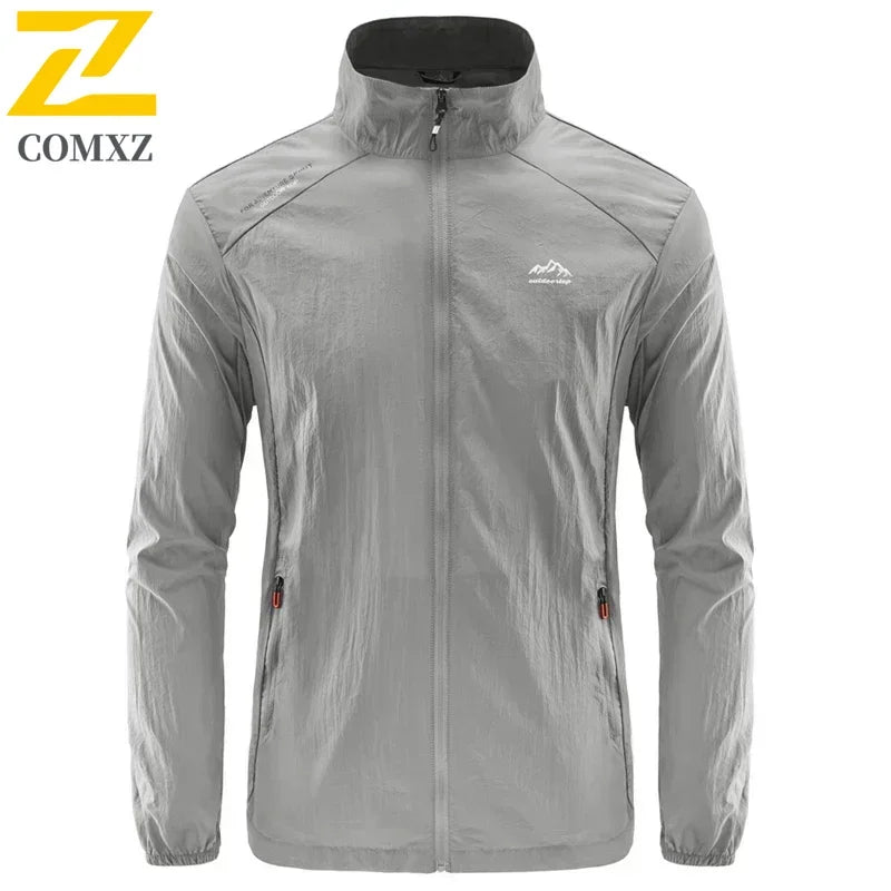 Men's Summer Skin Quick Dry Hiking Jacket Waterproof Sun UV Protection Coats Men Outdoor Sports Fishing Camping Running Jacket