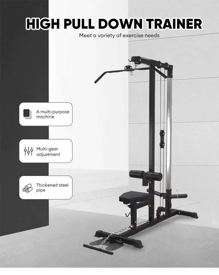 Multi Functional Smith Machine Cable Crossover Power Rack with Sit Gym Fitness Equipment