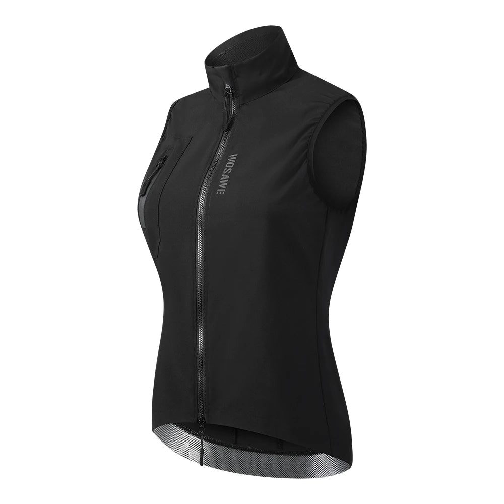 WOSAWE Cycling Jacket Women Windbreaker Vest Sleeveless Jackets Mountain Bike MTB Clothes Bicycle Jacket Windproof Ciclismo